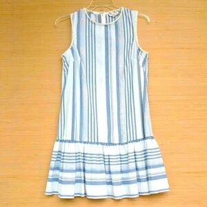 Maggy L white & blue striped dress 10